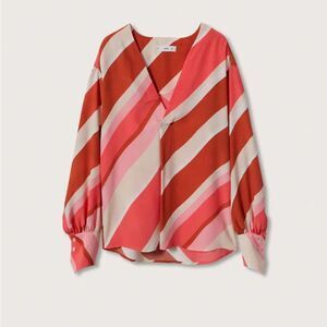 Mango Oversize printed blouse